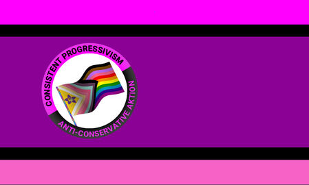 Consistent Progressivism banner-style flag Consistent Progressivism banner-style flag